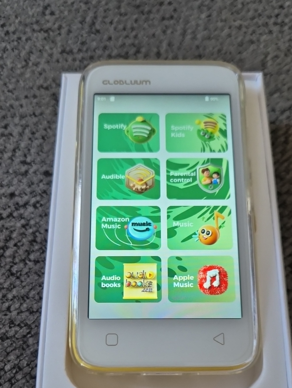 GloBluum 80g Digital Music Player- White/Gold Trim New